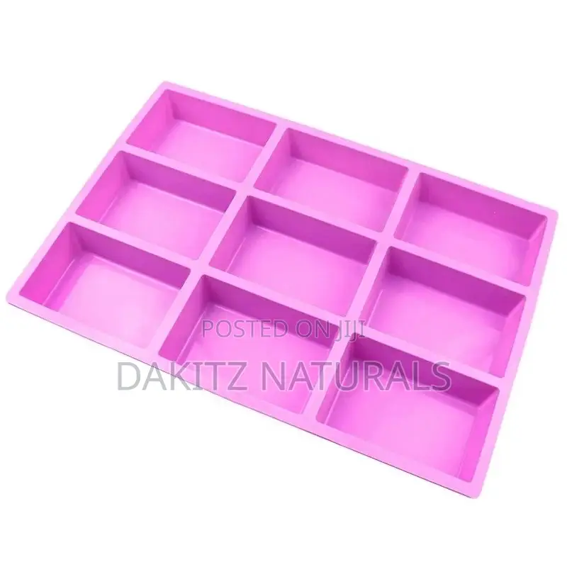 9 Cavities Rectangle Silicon Soap Mold