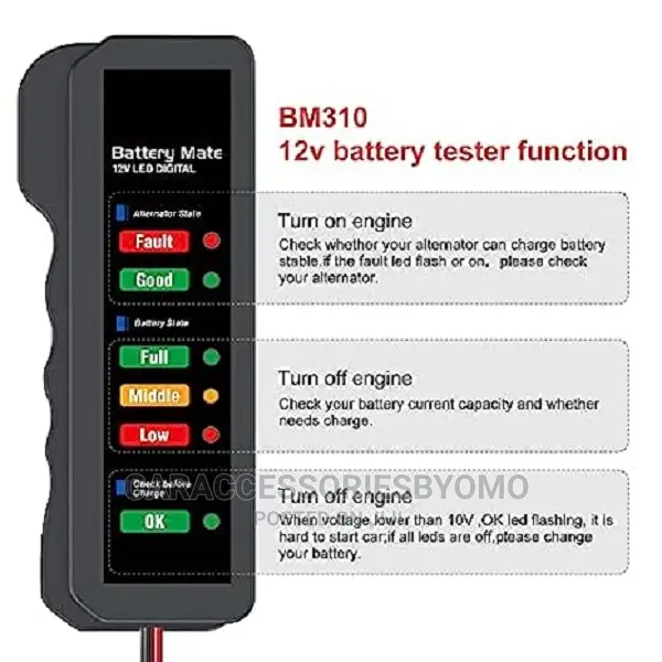 12v Car Battery Mate Tester Automotive Battery Analyzer
