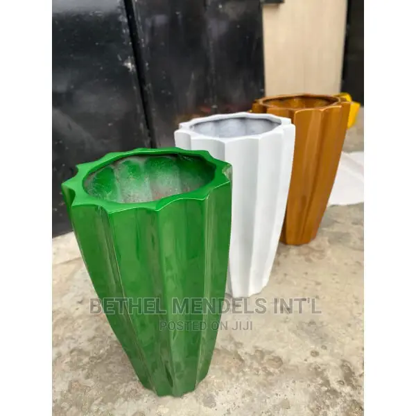 70cm Okra Fiberglass Planters | Sales of Outdoor/Indoor Pots