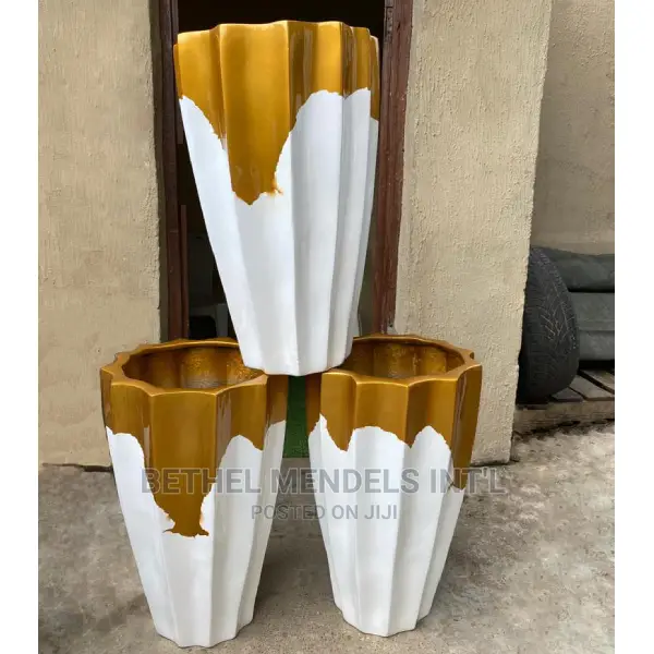 70cm Okra Fiberglass Planters | Sales of Outdoor/Indoor Pots