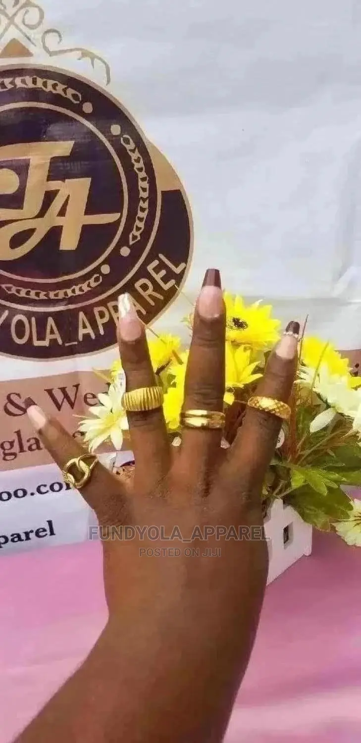 Gold Chunky Titanium Rings
