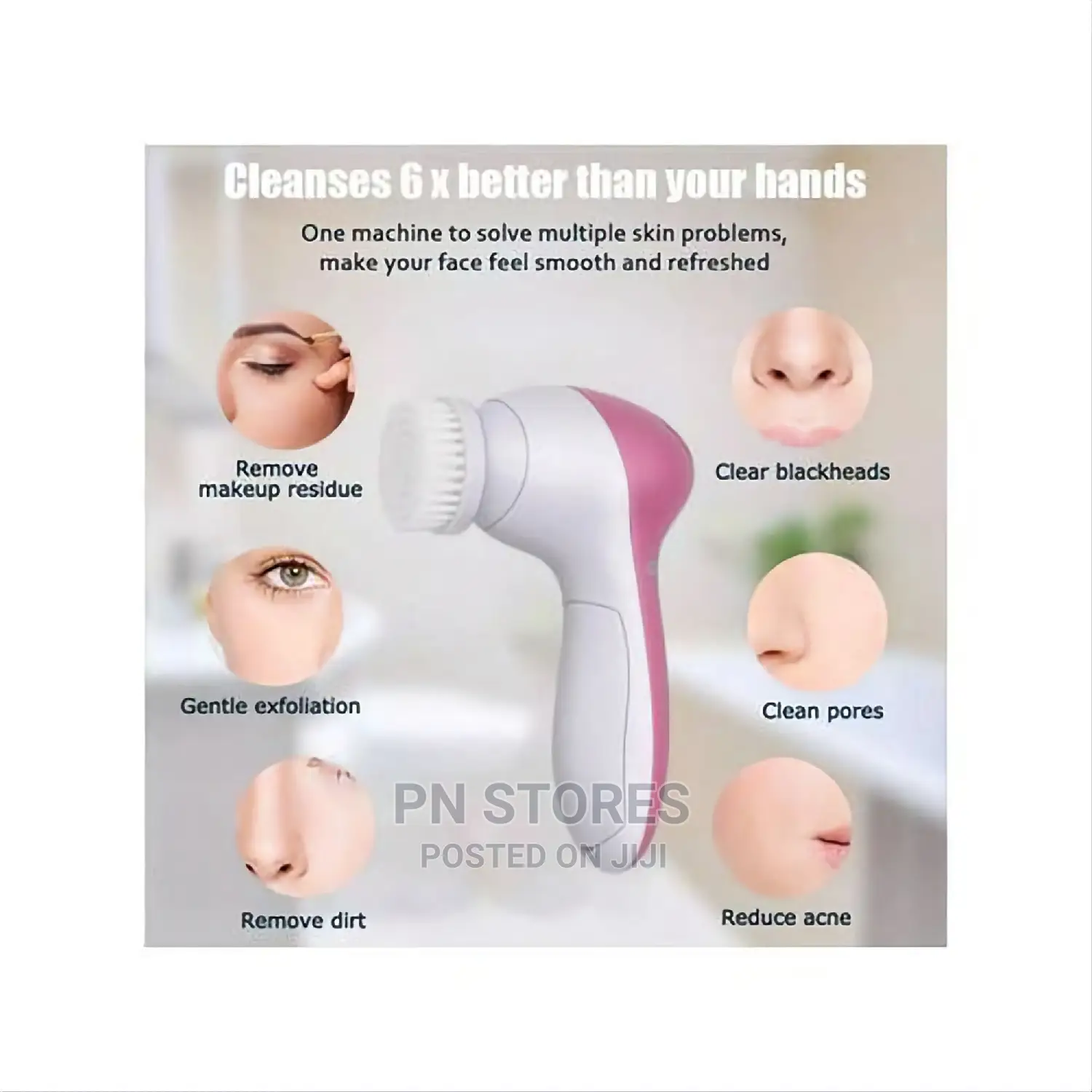 Deep Cleaning 5 in 1 Facial Pore Cleaner Skin Brush Rotating