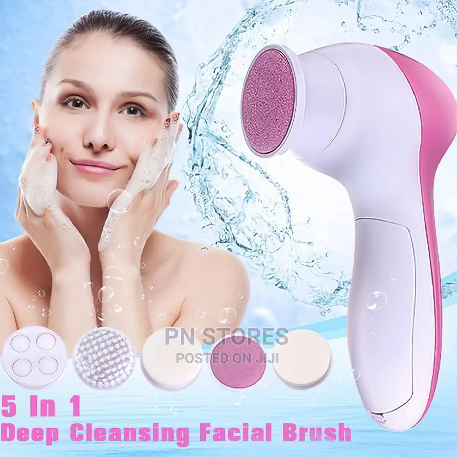 Deep Cleaning 5 in 1 Facial Pore Cleaner Skin Brush Rotating