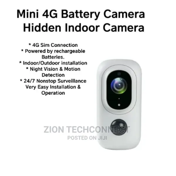 Smart 4G SIM Solar/Battery Indoor Camera.