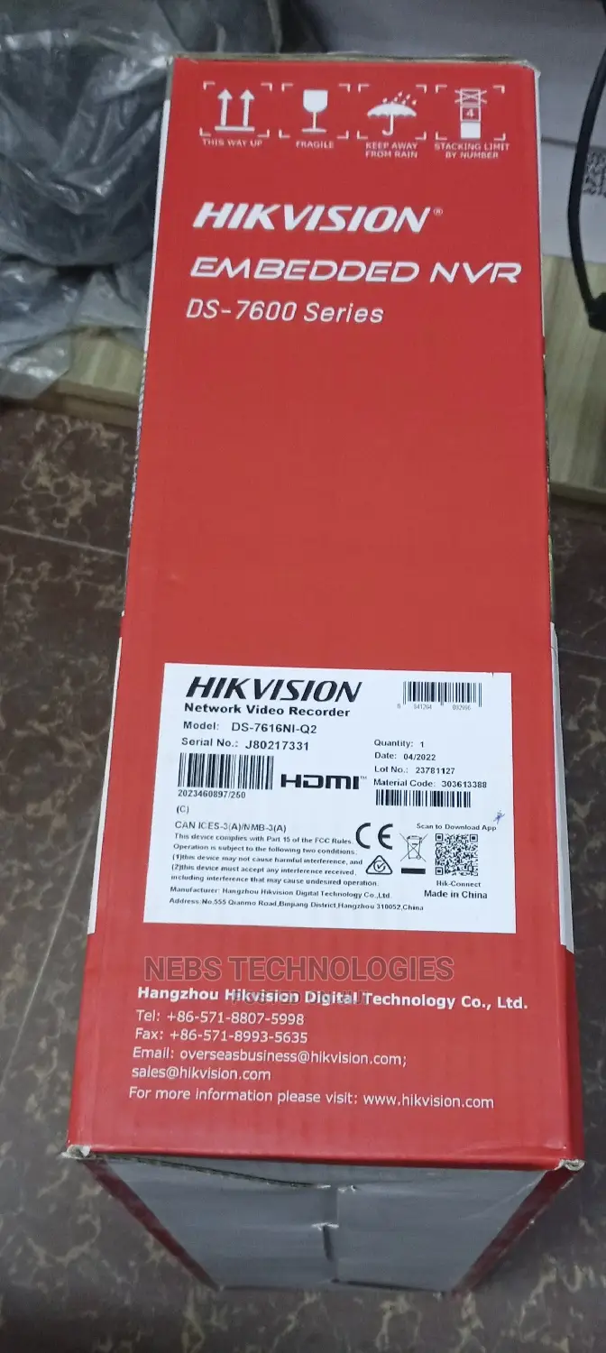 Hikvision 16ch NVR Without Poe DS-7616NI-Q2