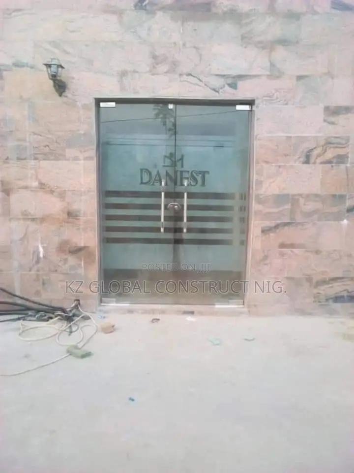 10mm Plain Glass Double Leaf Swing Door