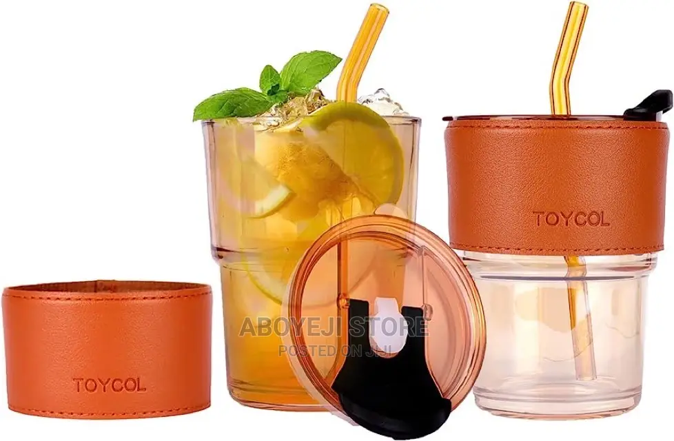 Glass Tumbler With Straw