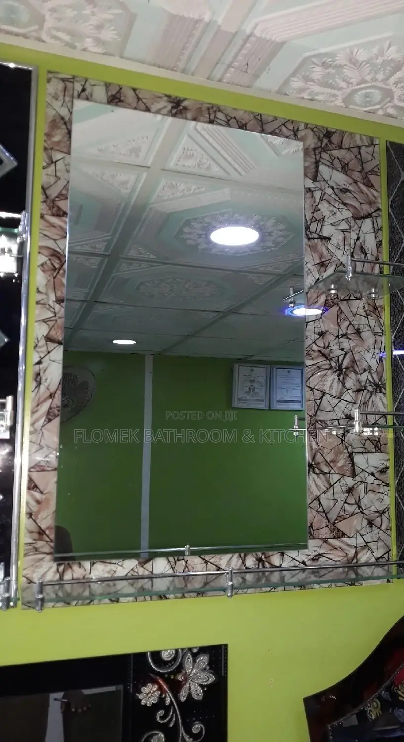 Mirror With Glass Shelf