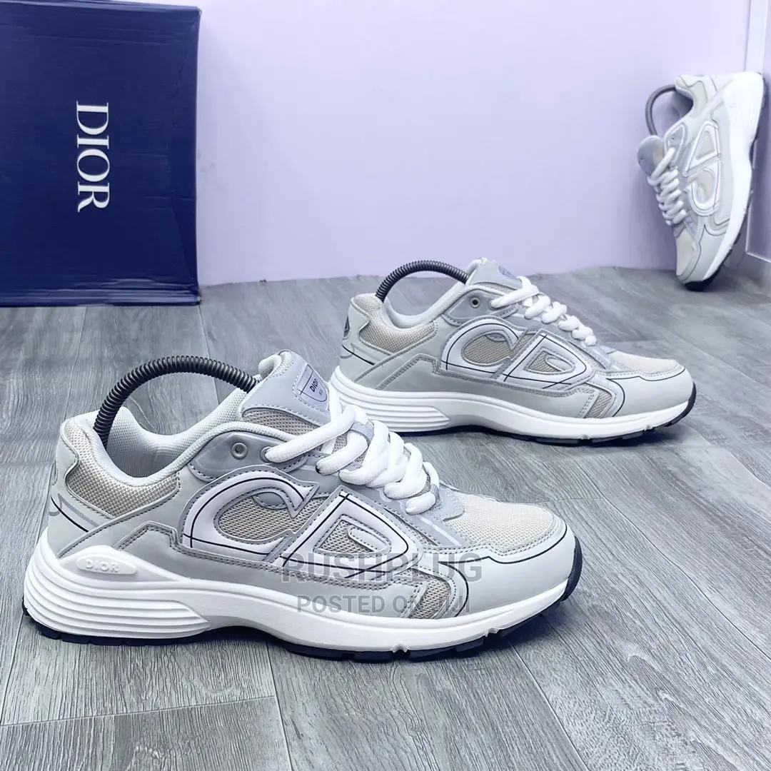Dior Men B30 Athletic “ Silver White “ Sneakers