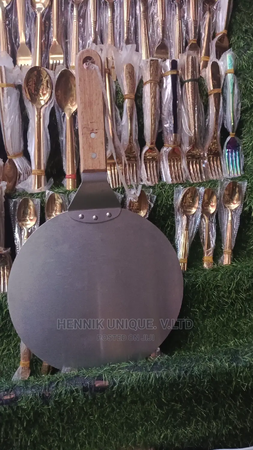 10 Inch Stainless Steel Pizza Peel Metal Round Pizza Paddle