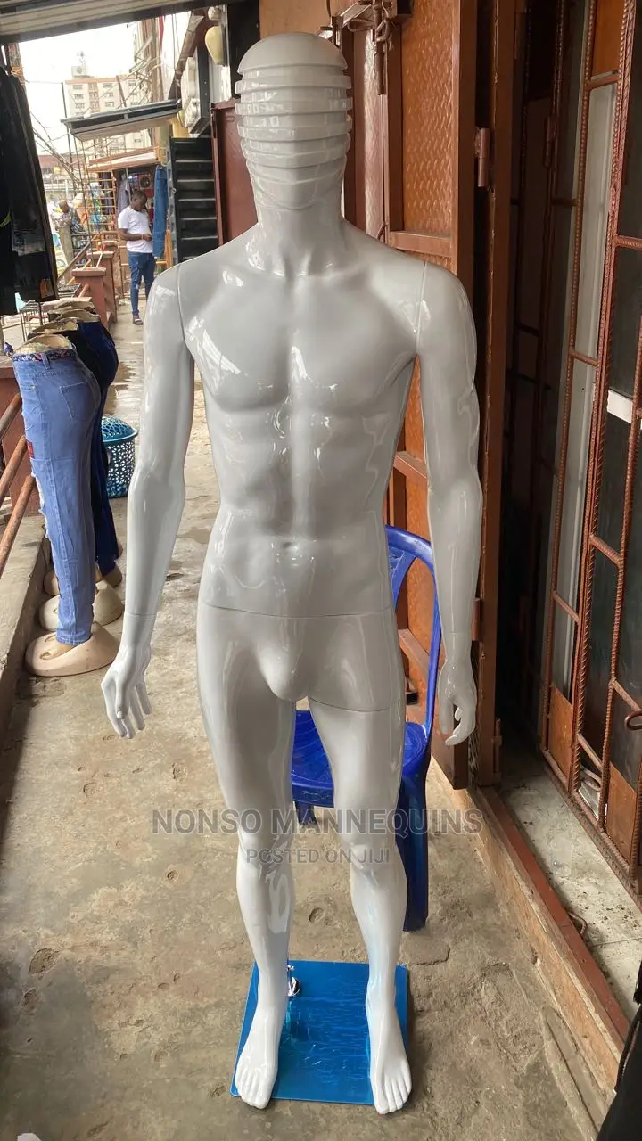Medium Body Size Male Glossy White Spider Face Mannequin