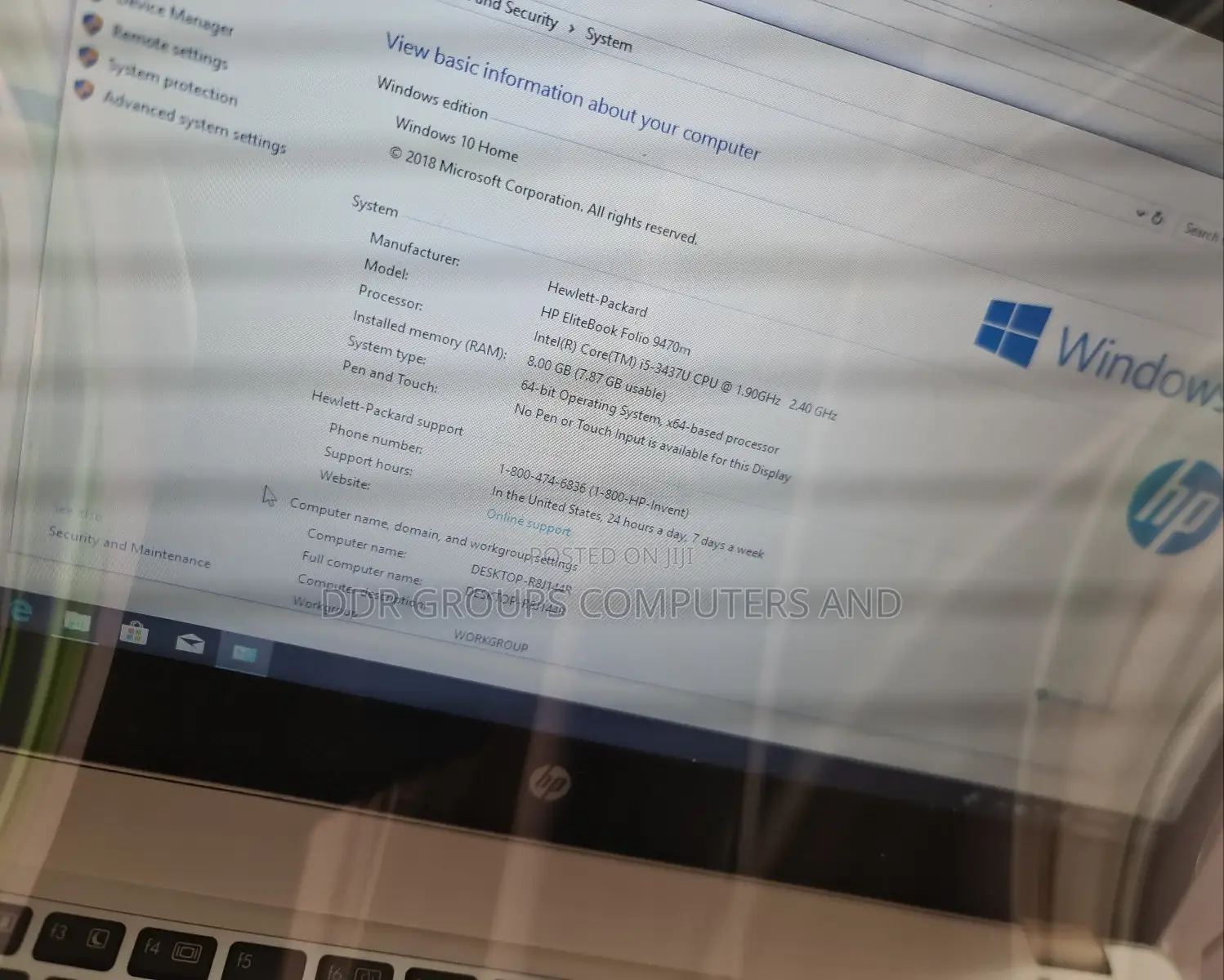 Laptop HP EliteBook Folio 9470M 8GB Intel Core I5 HDD 500GB