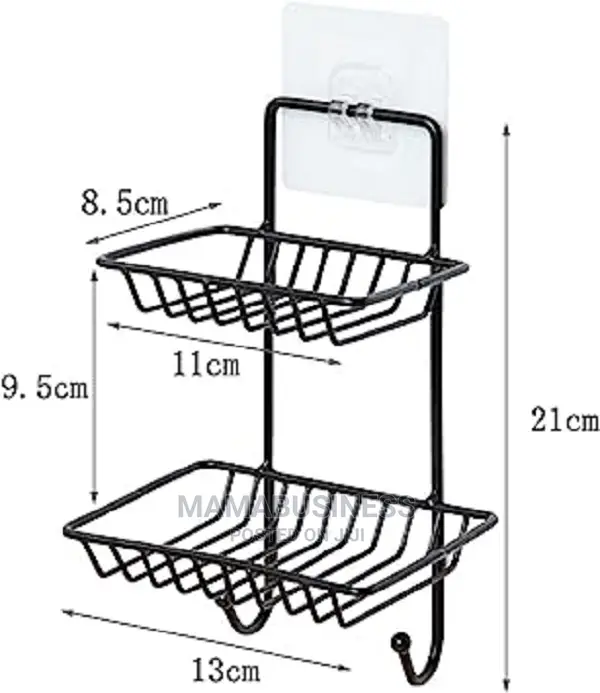Stainless Steel Double Soap Holder Hanger