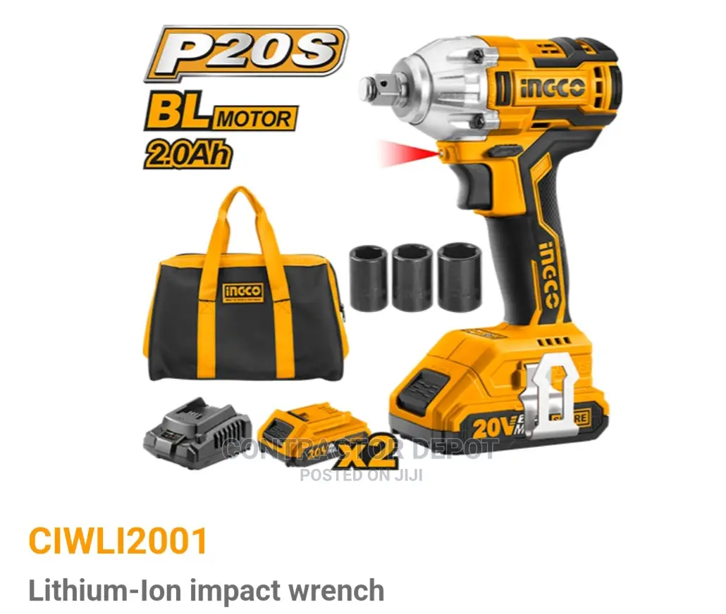 Ingco Original Cordless Ion Impact Wrench Brushless Motor