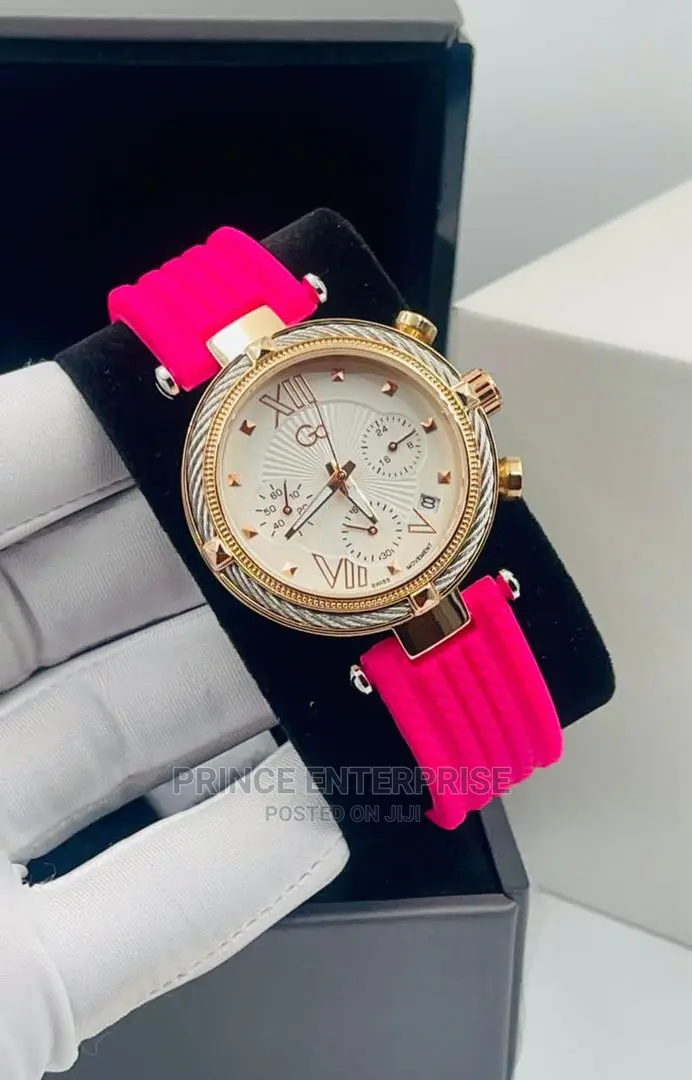 Female GC Rubber Strap Chronograph Wrist Watch