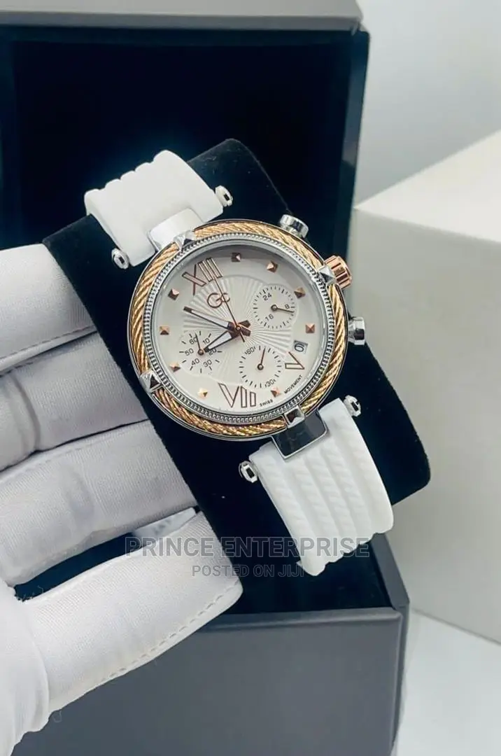Female GC Rubber Strap Chronograph Wrist Watch