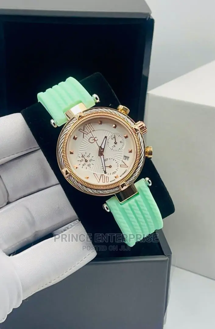 Female GC Rubber Strap Chronograph Wrist Watch