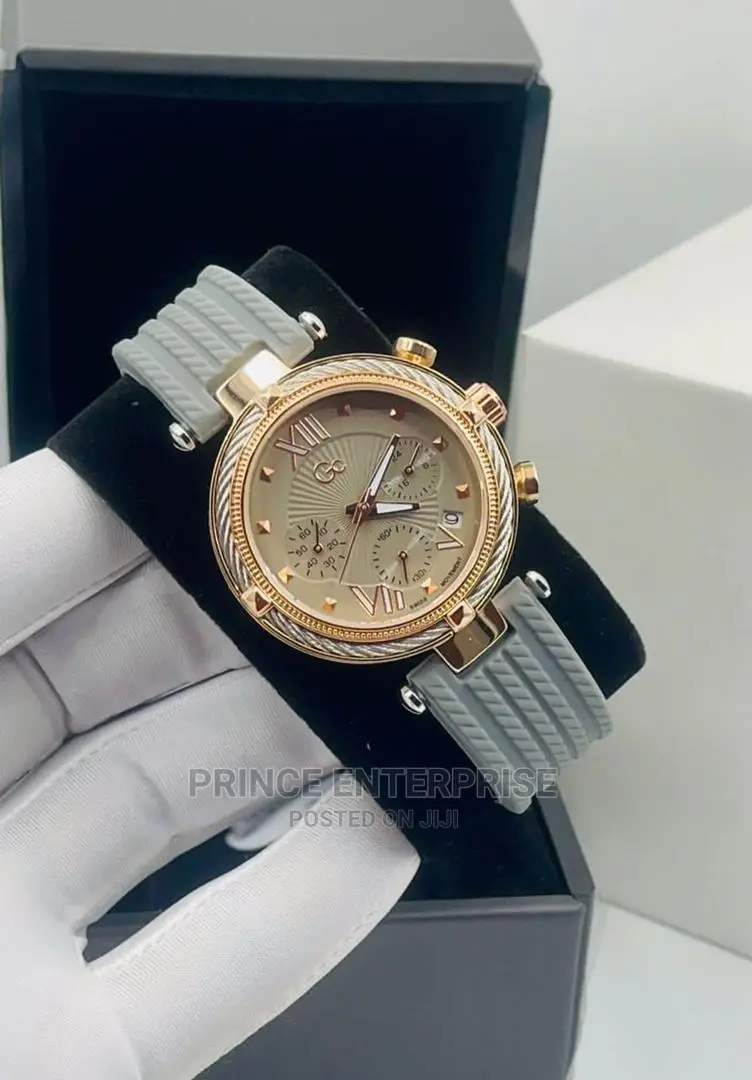 Female GC Rubber Strap Chronograph Wrist Watch