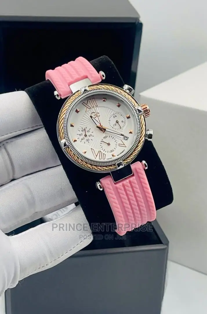 Female GC Rubber Strap Chronograph Wrist Watch