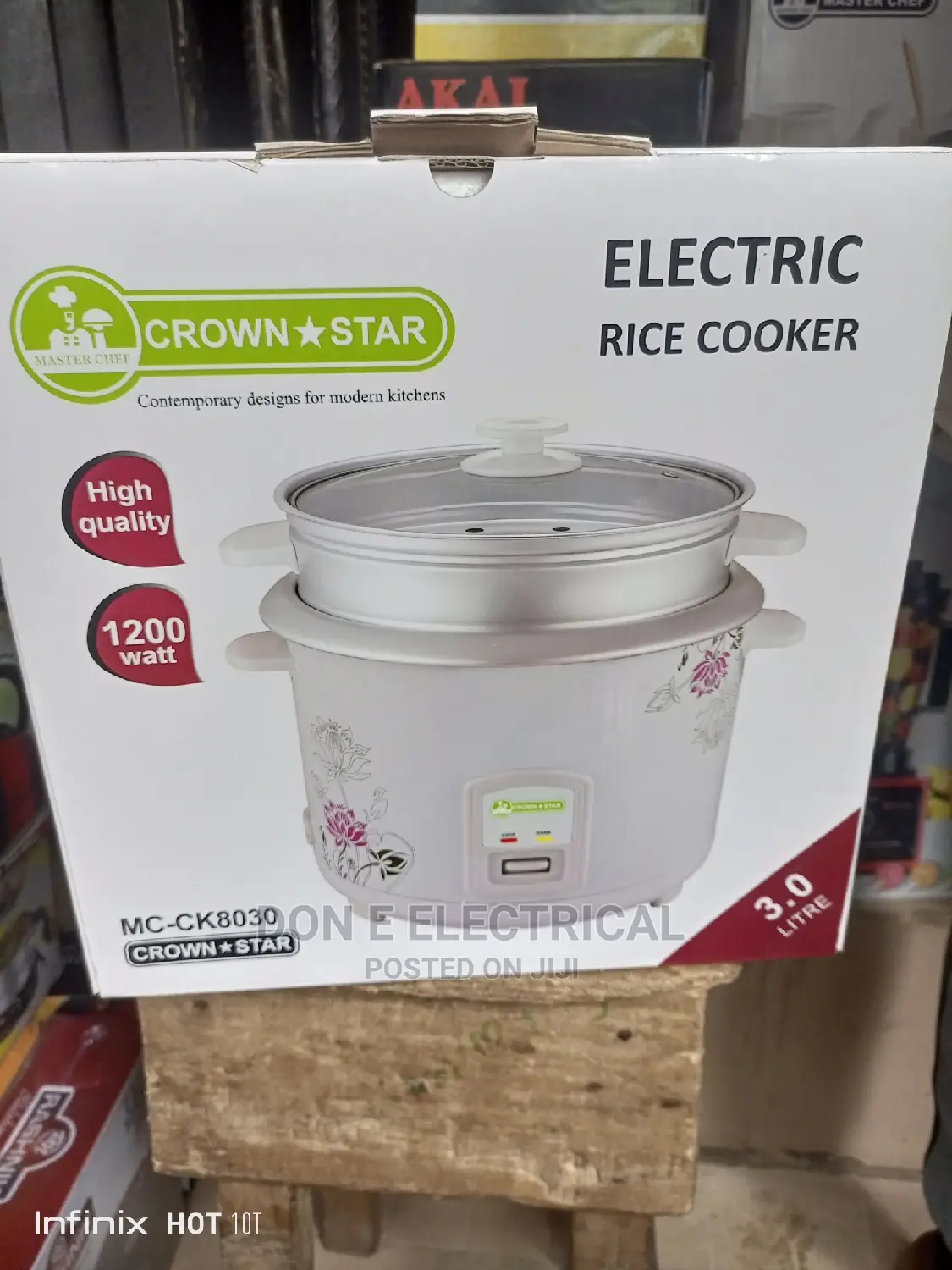 Electric Rice Cooker 3L