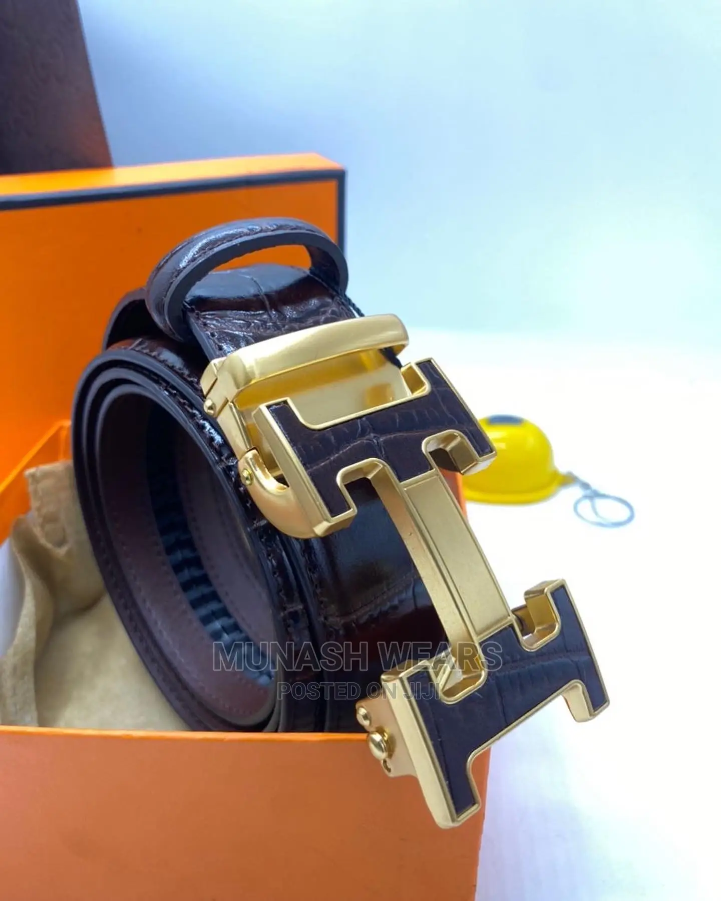 Quality Hermes X ZEGNA Leather Belt