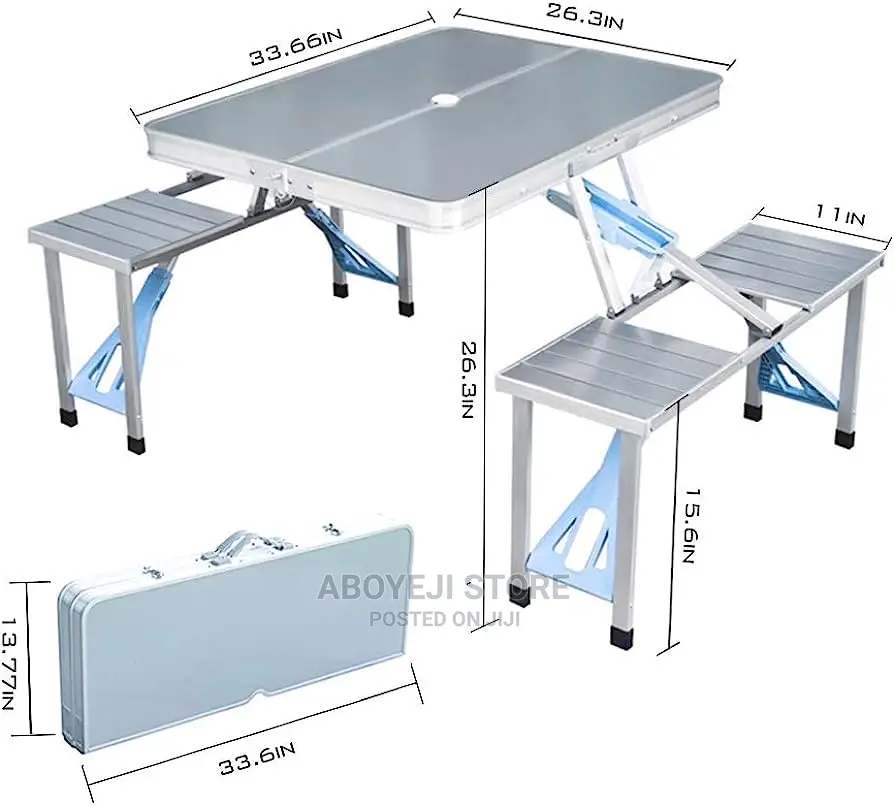 Portable Picnic Table With 4 Seats