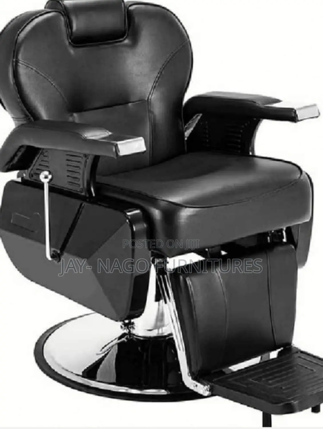Exclusive High Foam Leather Barbing Chair With Footrest