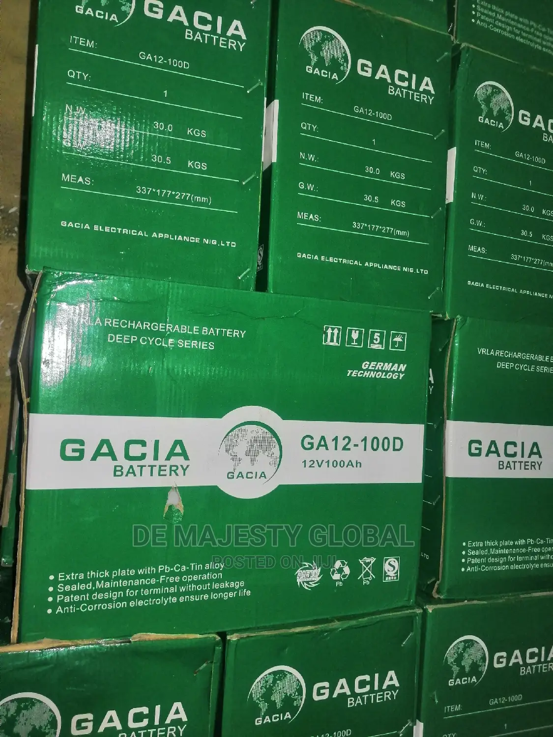 12v 100ah Gacia Drycell Solar Battery