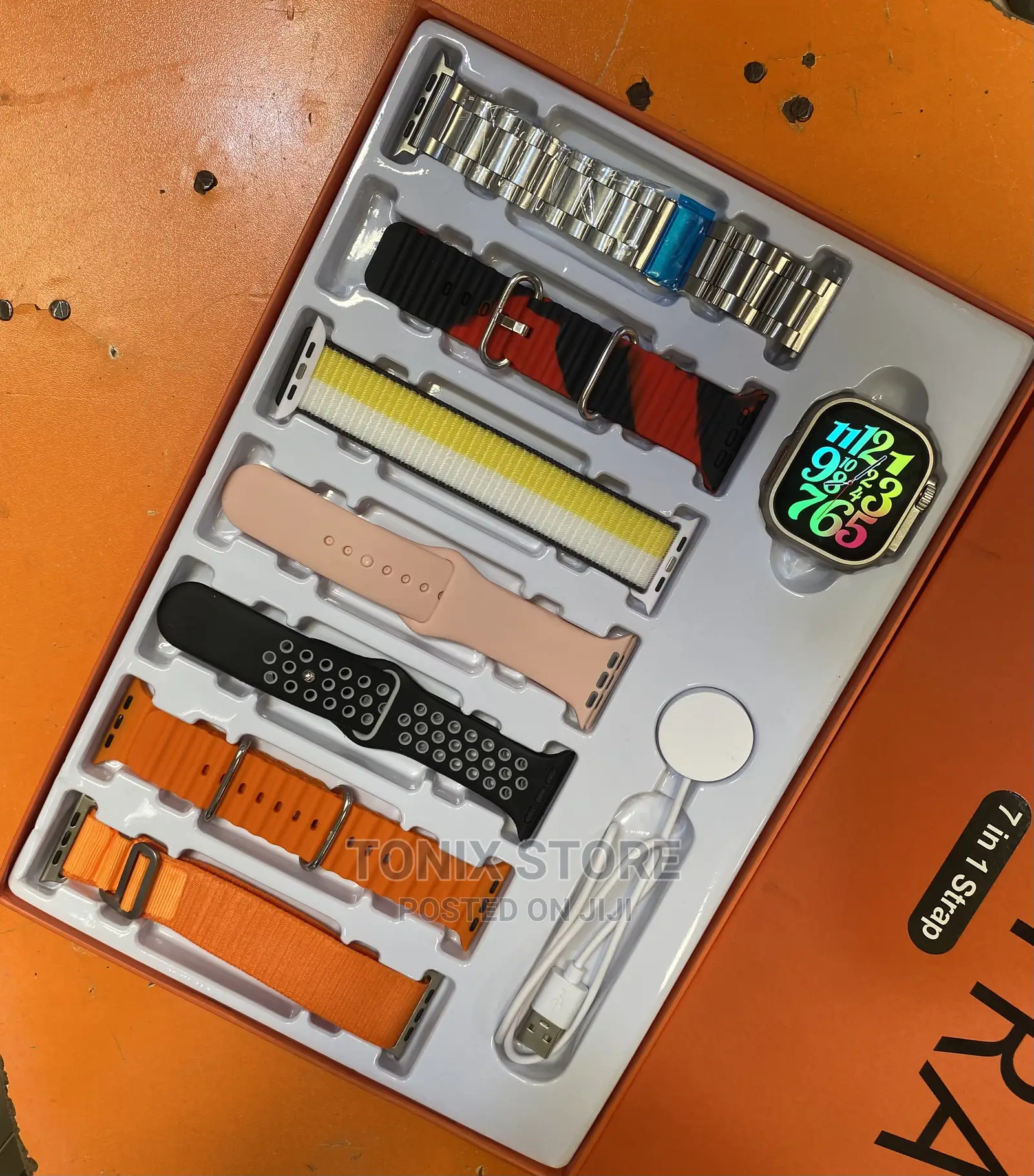 Ultra 8 Smartwatch With 7 Premium Straps