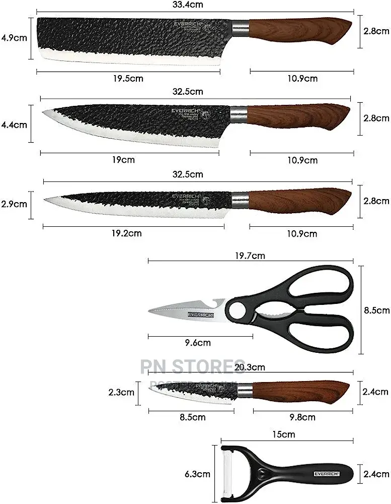Original EVERRICH Non-Stick Knife Set
