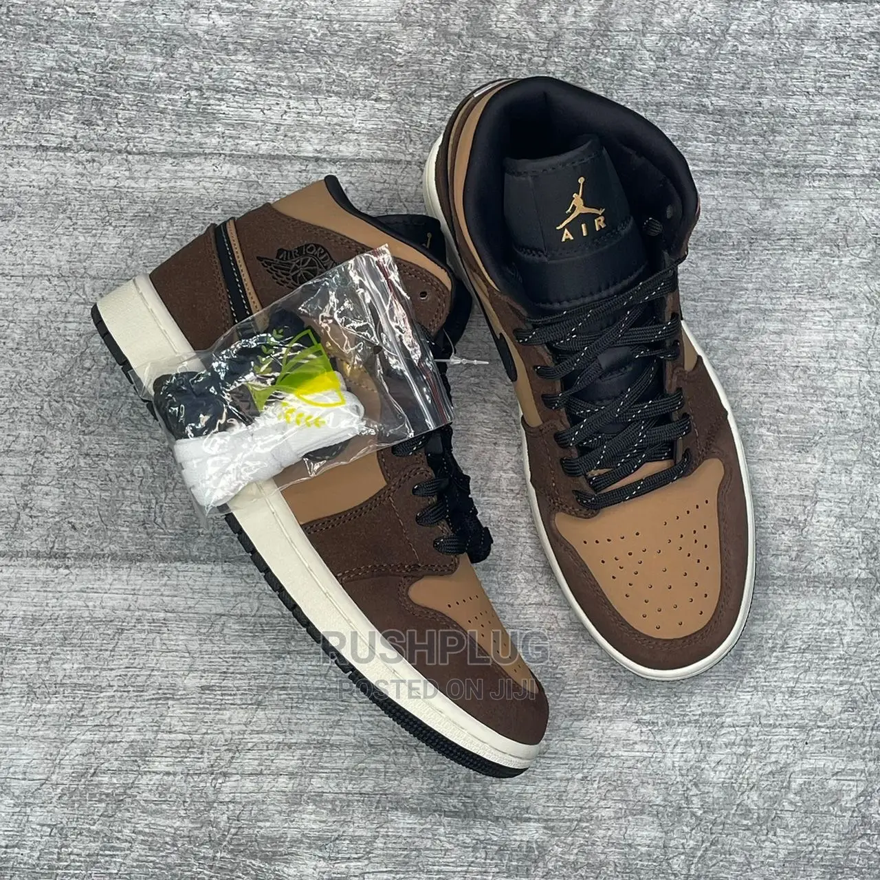 New Nike Air Jordan 1 Mid “Dark Chocolate” Sneakers