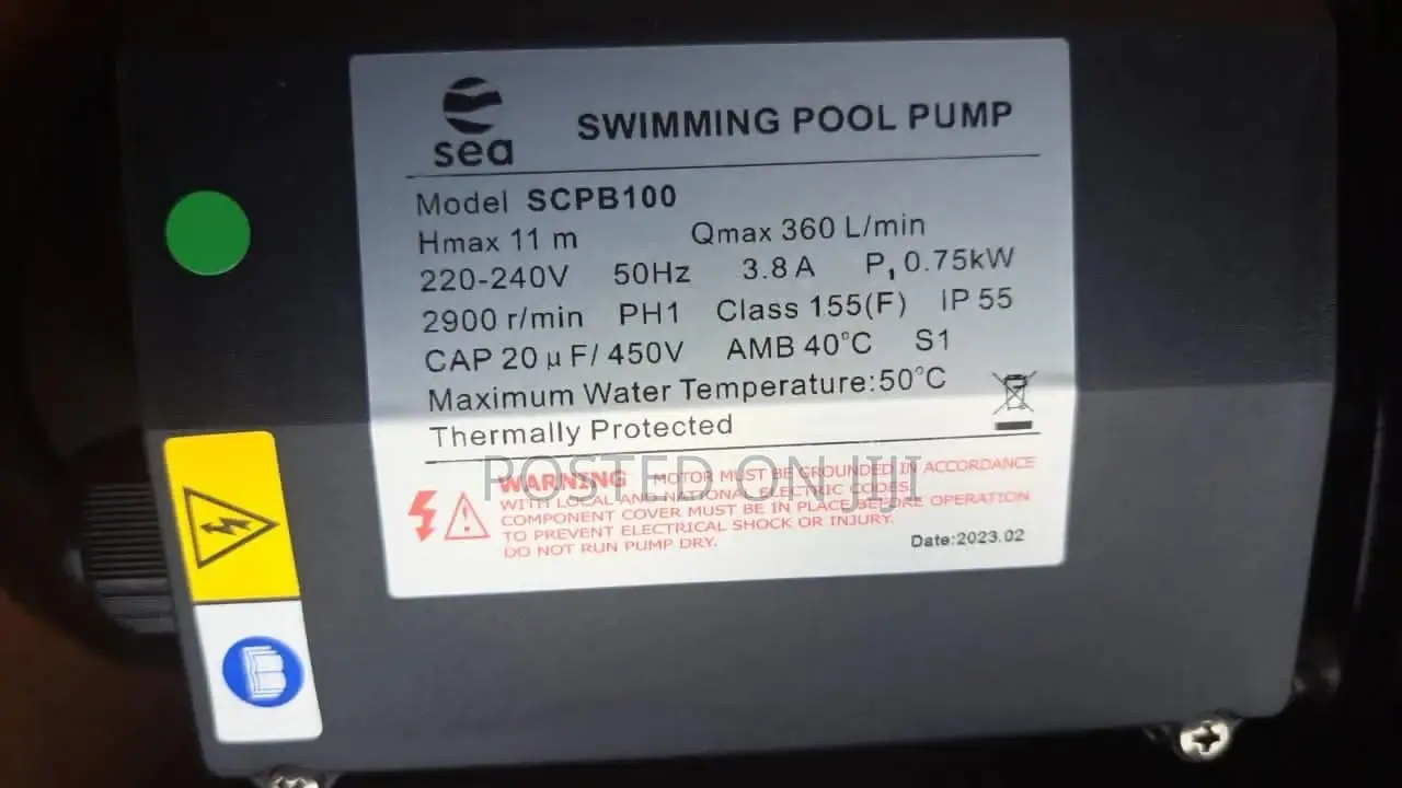 1hp Swimming Pool Pumping Machine