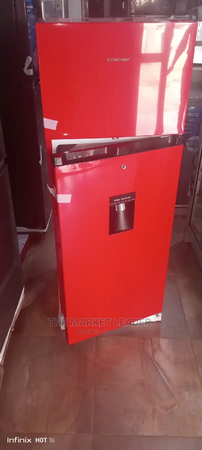 Hisense Double Refrigerator With Water Dispenser Red Color