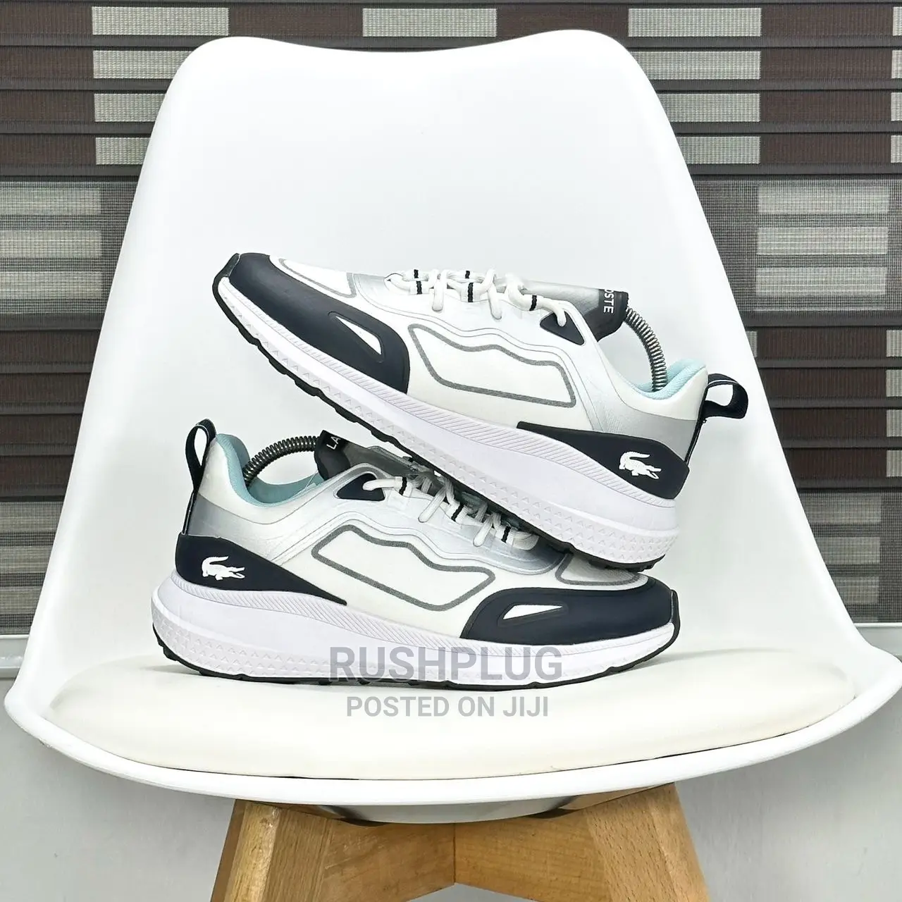New Lacoste Textile Active “White/Dark Blue” Sneakers