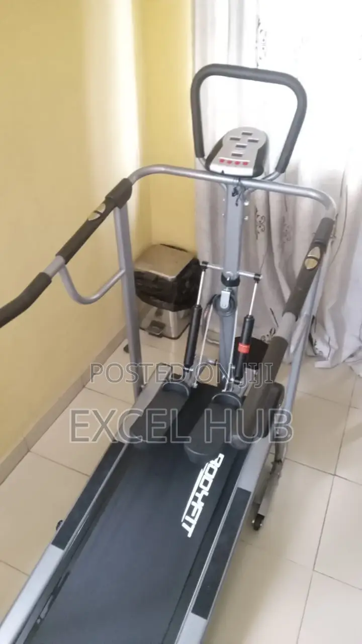 Manual Treadmill With Stepper and Twister, Push Up Body