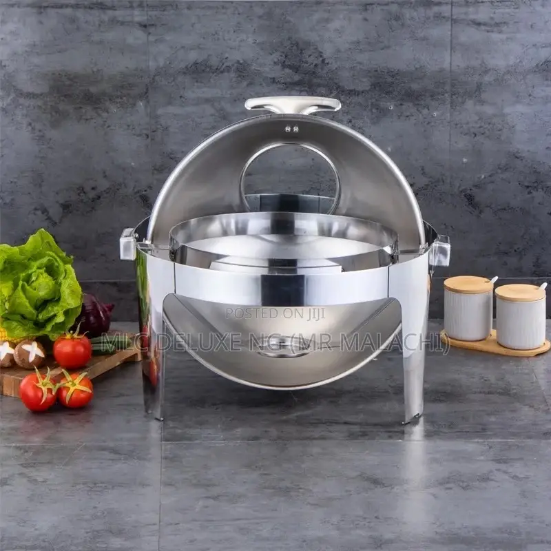 Round Type Luxury Chaffing Dish/Display Buffet With Heater