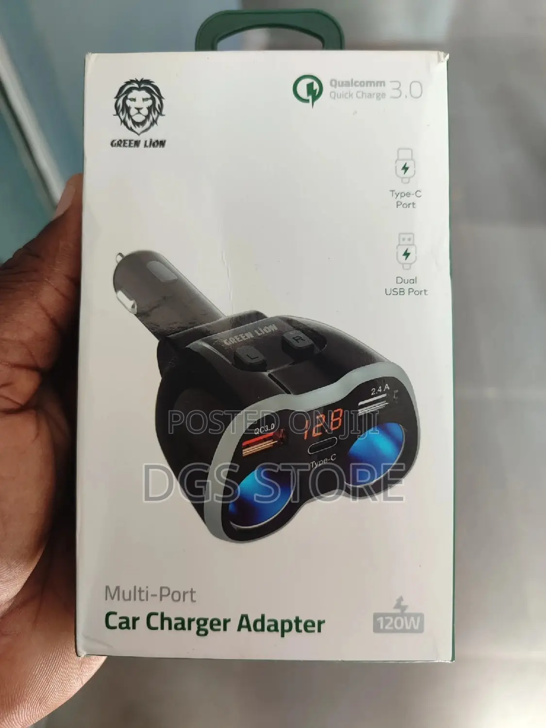 Green Lion Multi Port Car Charger Adapter 120w