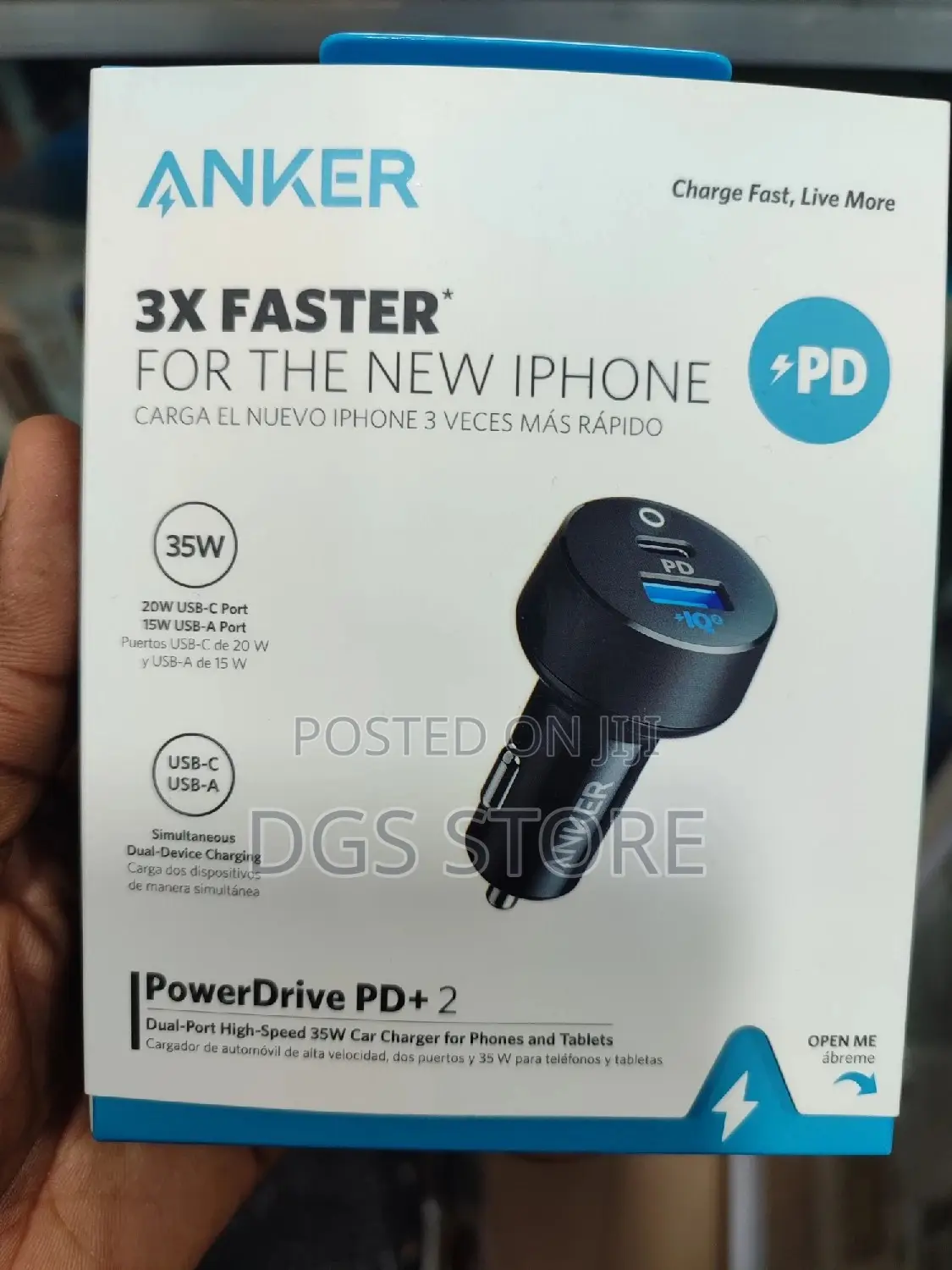 Anker Power Drive PD+2 35w Car Charger