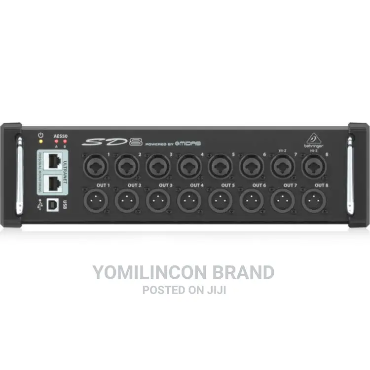 Behringer Sd8 I/O Stage Box With 8 Remote-Controllable Midas