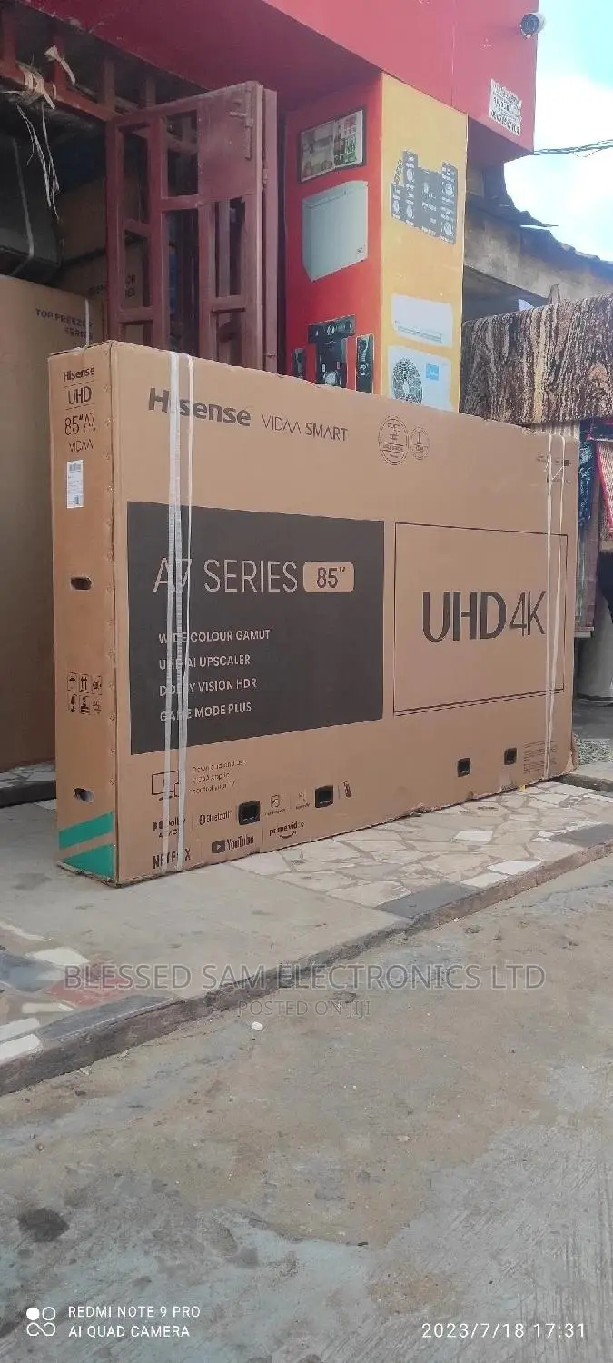 Hisense 85”Inch Uhd Smart Tv-voice Control-netflix-amazon-tv