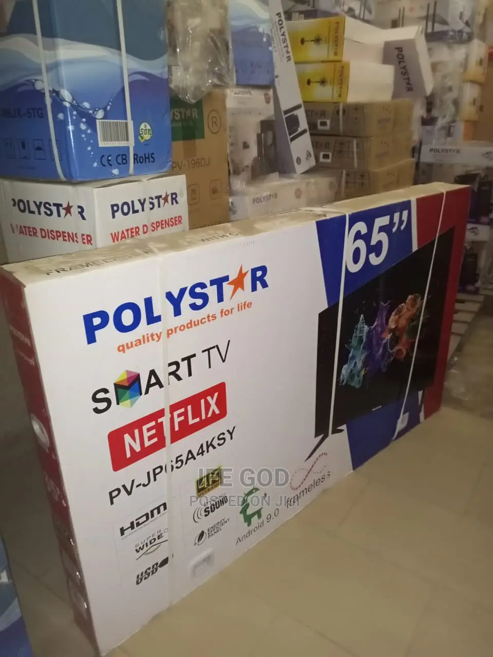 New Polystar 65" Android TV 4KUHD Smart Netflix Youtube