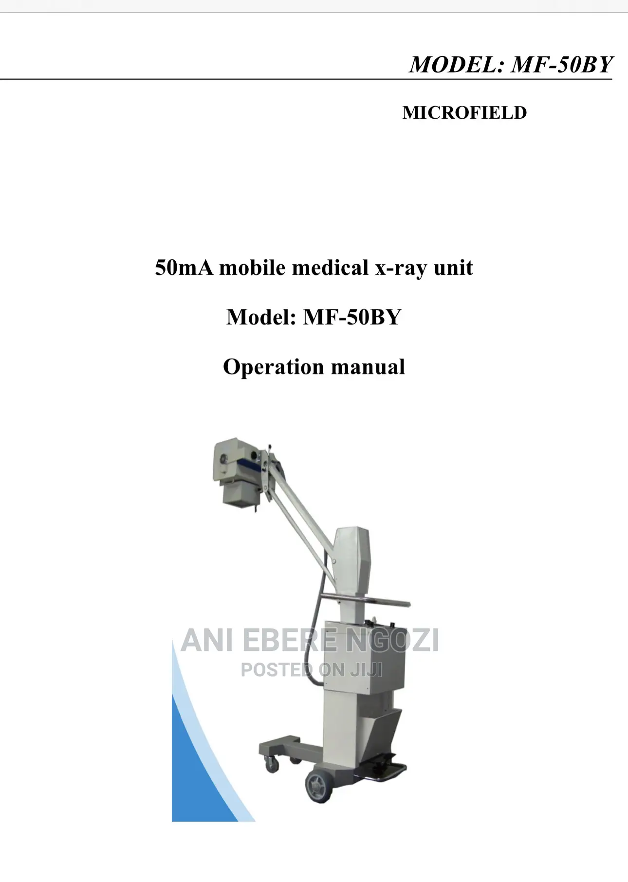 50ma Mobile Medical X-Ray Unit Model: Mf-50by.