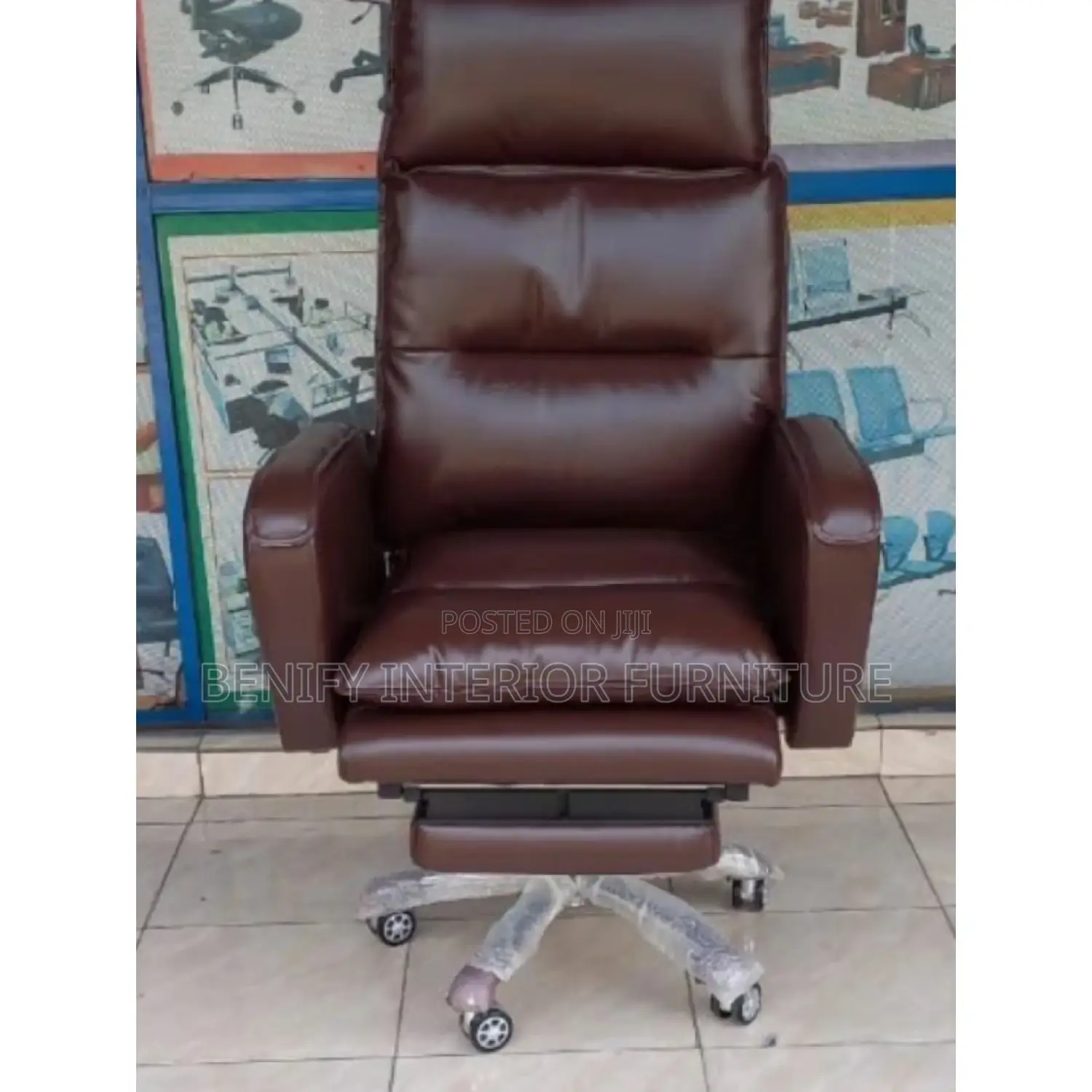 High-Back Recliner Chair With Footrest