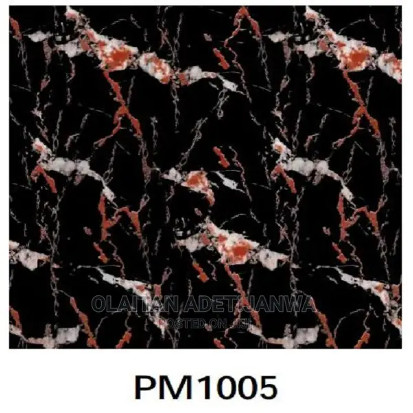 10sqm Black Marble Vinyl Waterproof Wallpaper