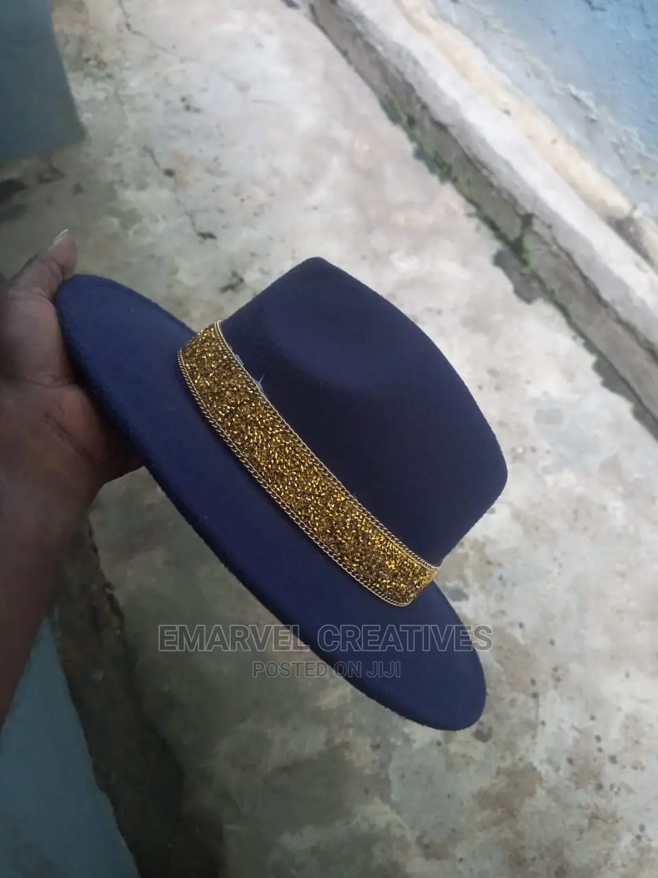 2024 Classical Fedora Hat With Blings Band for Unisex