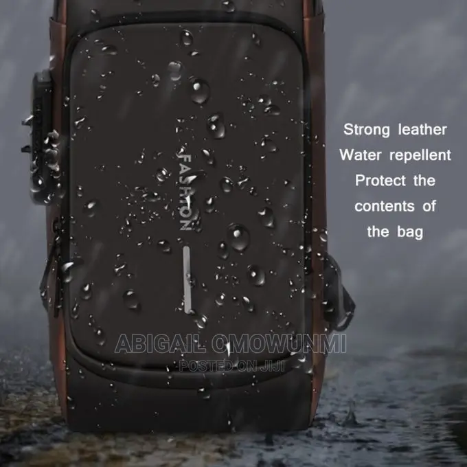 Men Waterproof Password Anti-Theft Chest Bag