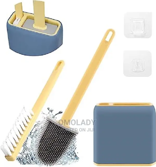 Toilet Brush, Silicone Toilet Brush and Holder Set