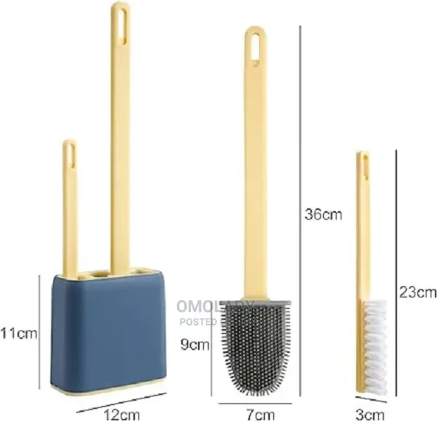Toilet Brush, Silicone Toilet Brush and Holder Set