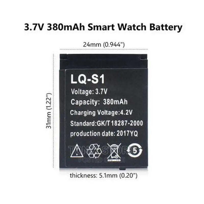 Replacement Battery for Smartwatch (DZ09,A1,V8,X6,GT08,Etc.)