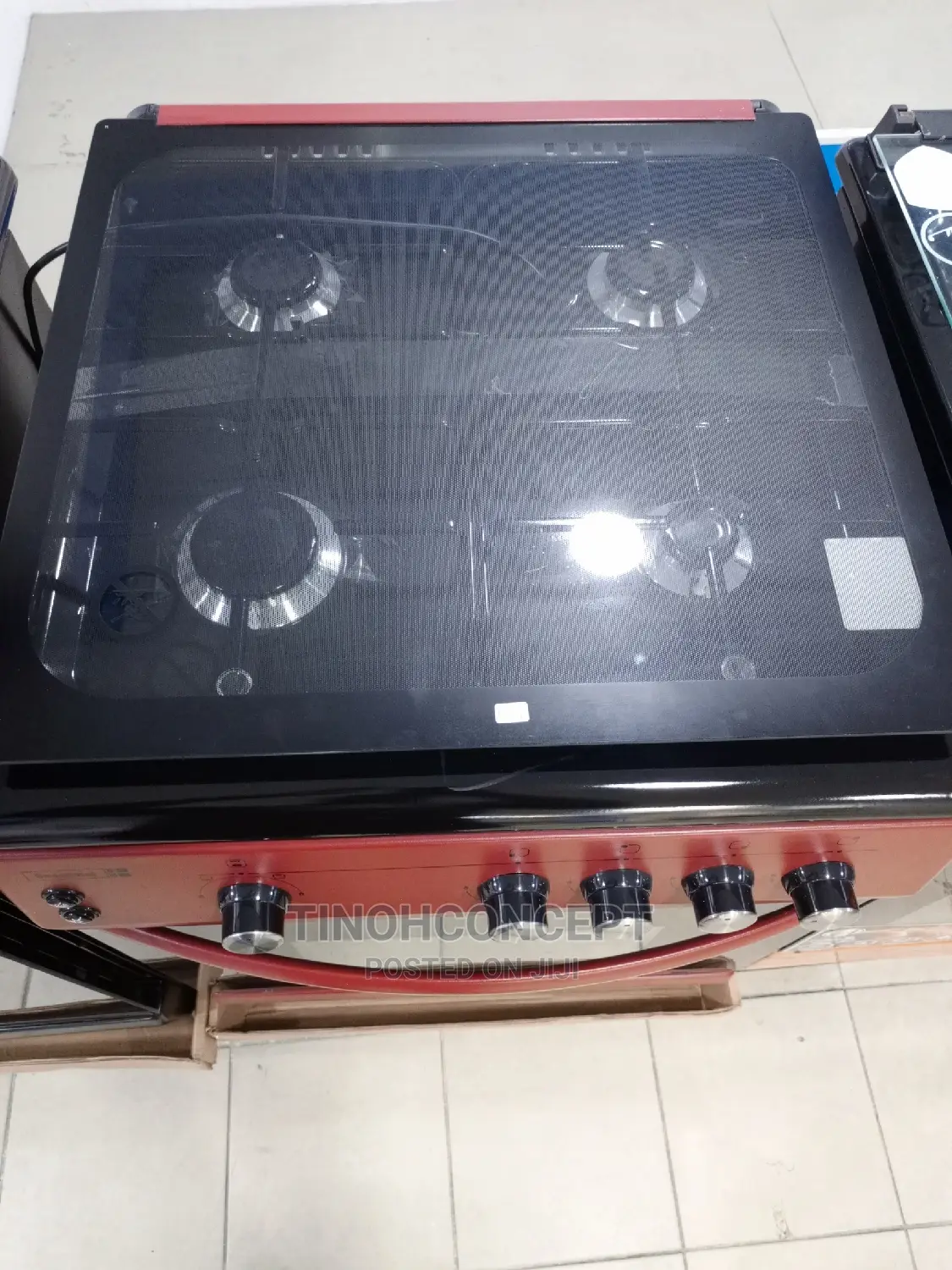 Scanfrost 4 Burner Gas Cooker 60/60 Red
